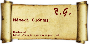 Némedi György névjegykártya
